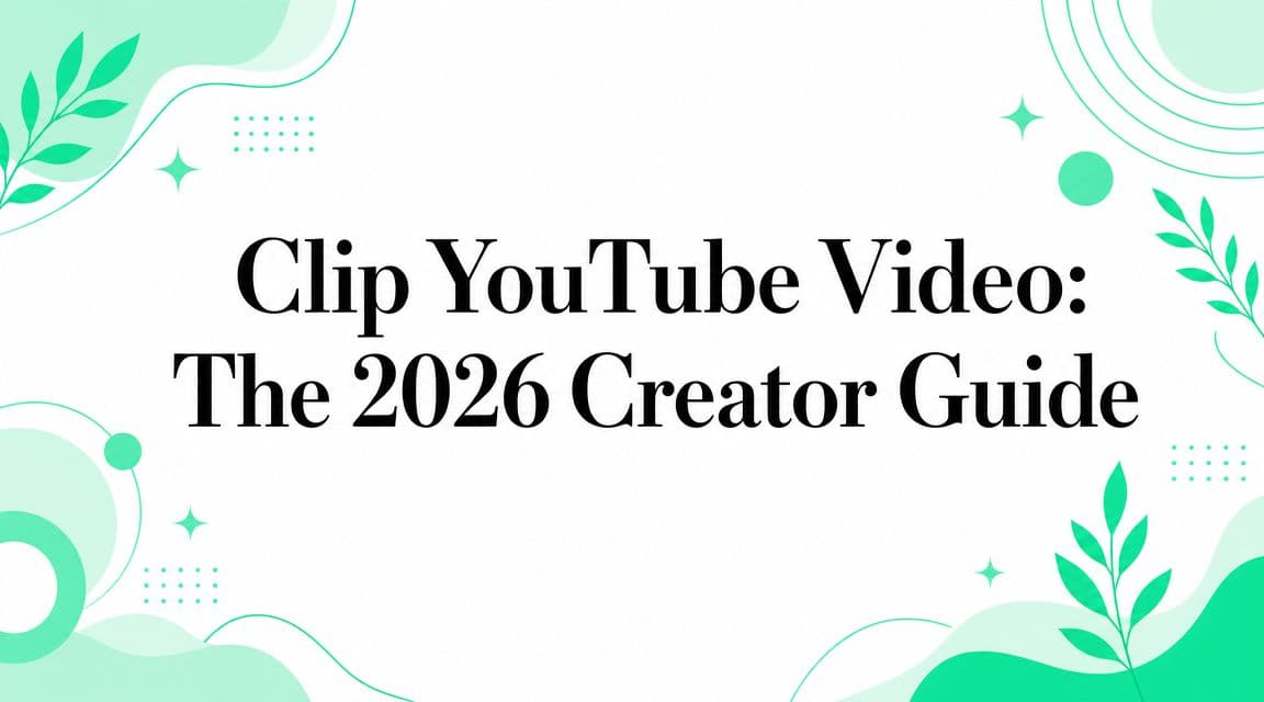 Clip YouTube Video: The 2026 Creator Guide