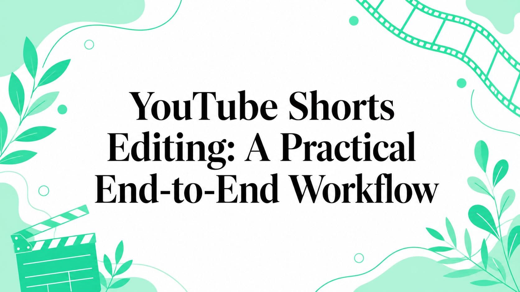 YouTube Shorts Editing: A Practical End-to-End Workflow