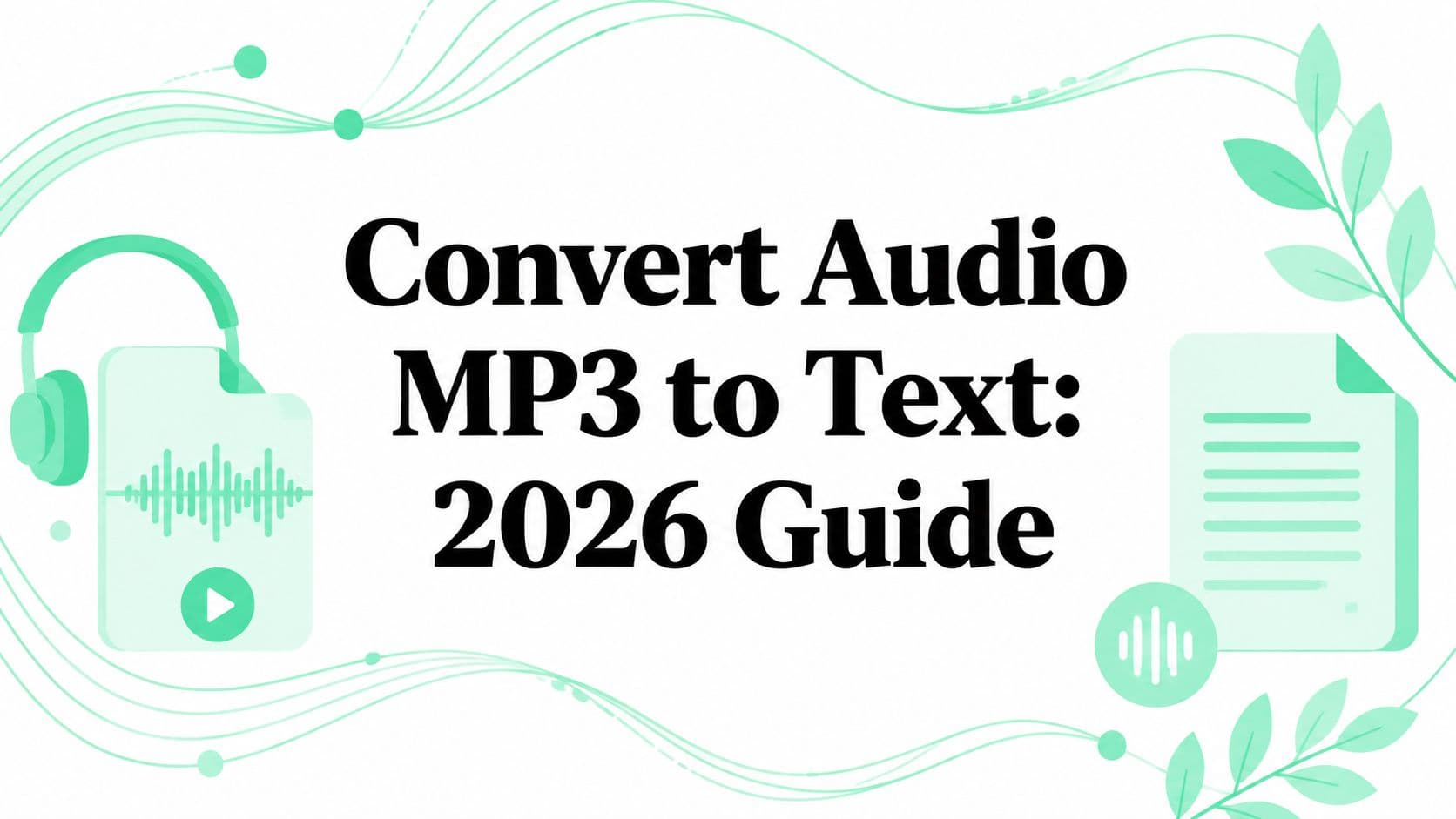 Convert Audio MP3 to Text: 2026 Guide