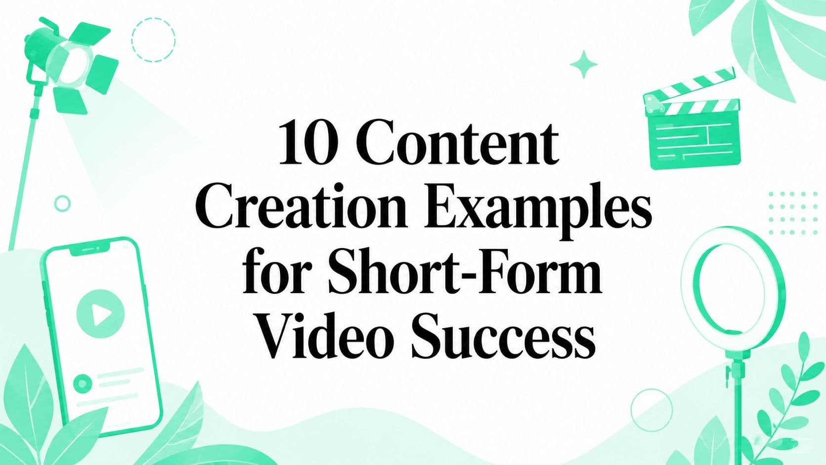 10 Content Creation Examples for Short-Form Video Success