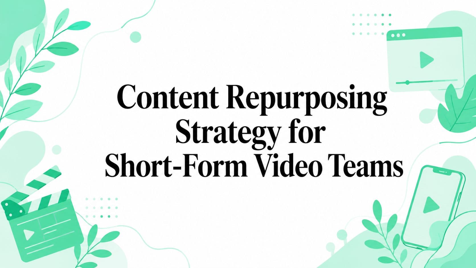Content Repurposing Strategy for Short-Form Video Teams