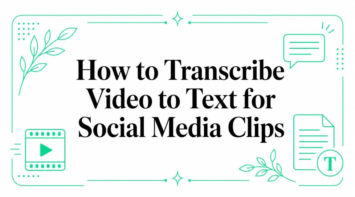 How to Transcribe Video to Text for Social Media Clips