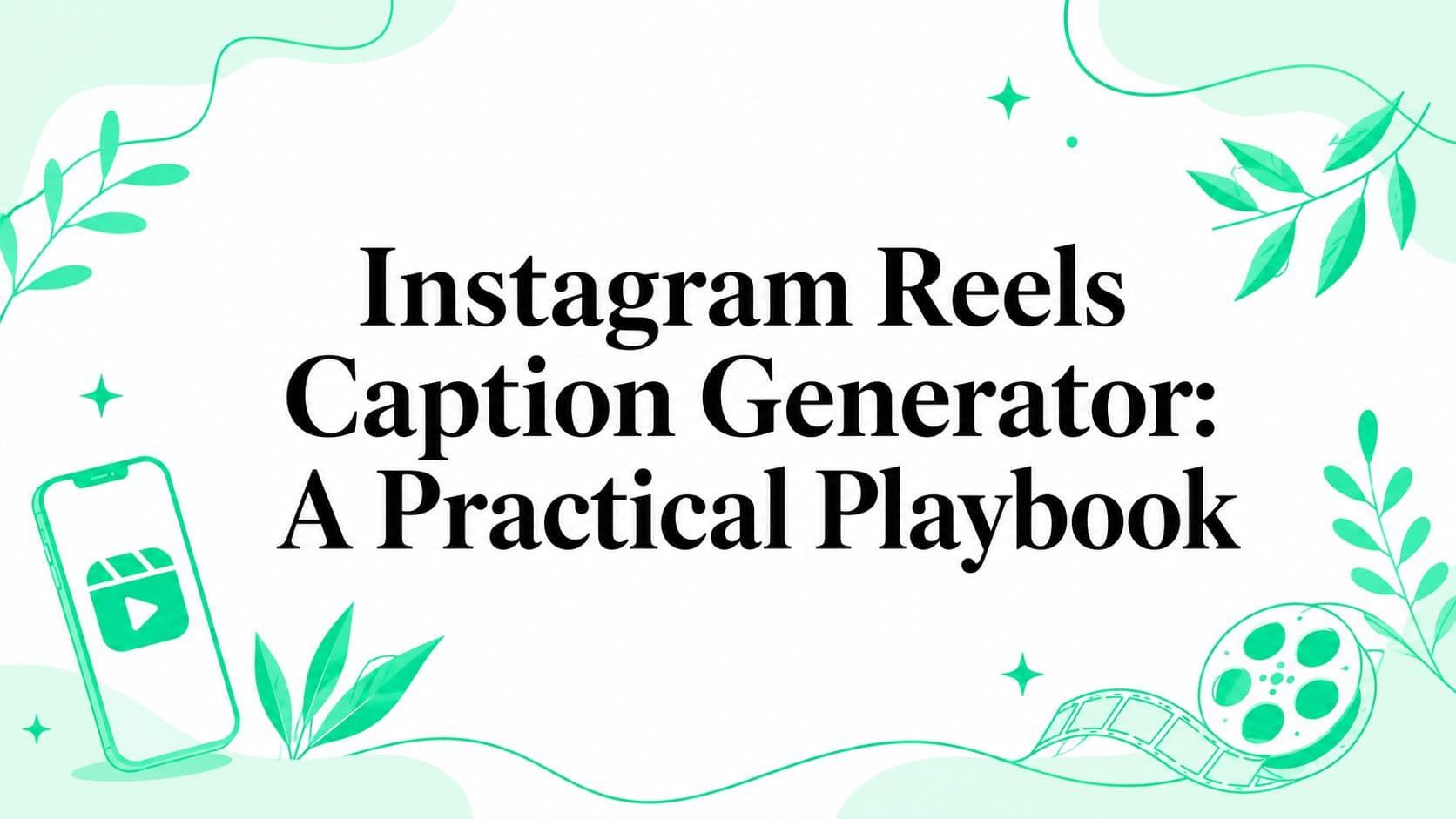 Instagram Reels Caption Generator: A Practical Playbook