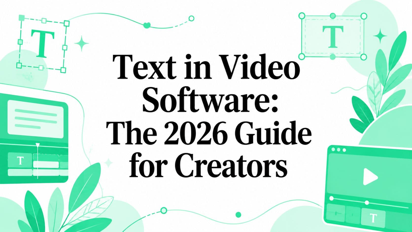 Text in Video Software: The 2026 Guide for Creators