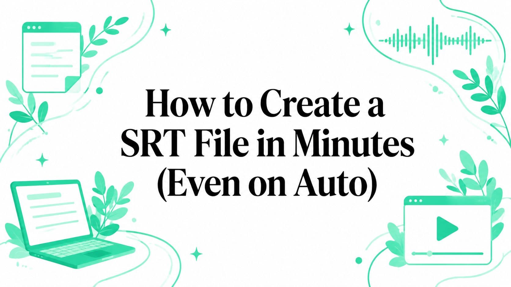 How to Create a SRT File in Minutes (Even on Auto)