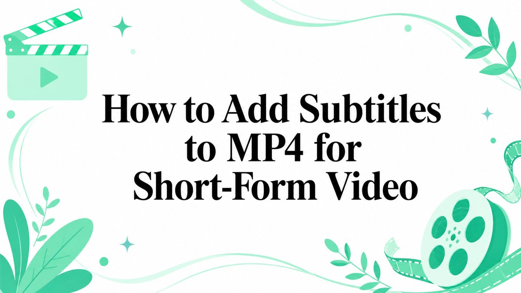 How to Add Subtitles to MP4 for Short-Form Video