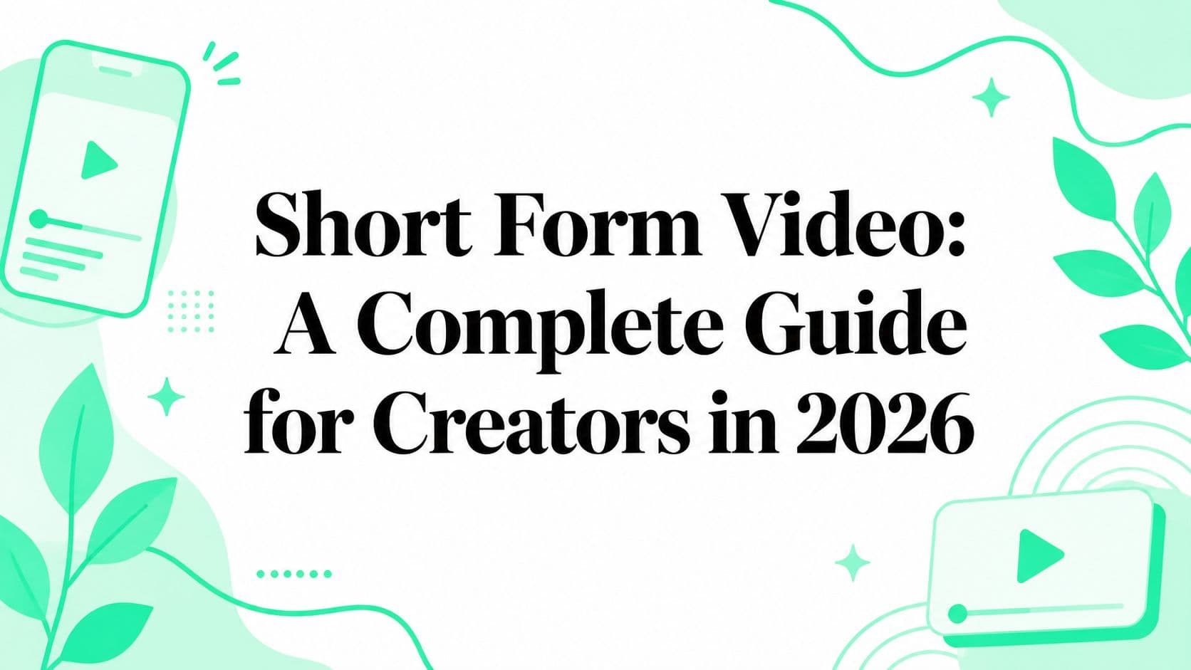 Short Form Video: A Complete Guide for Creators in 2026