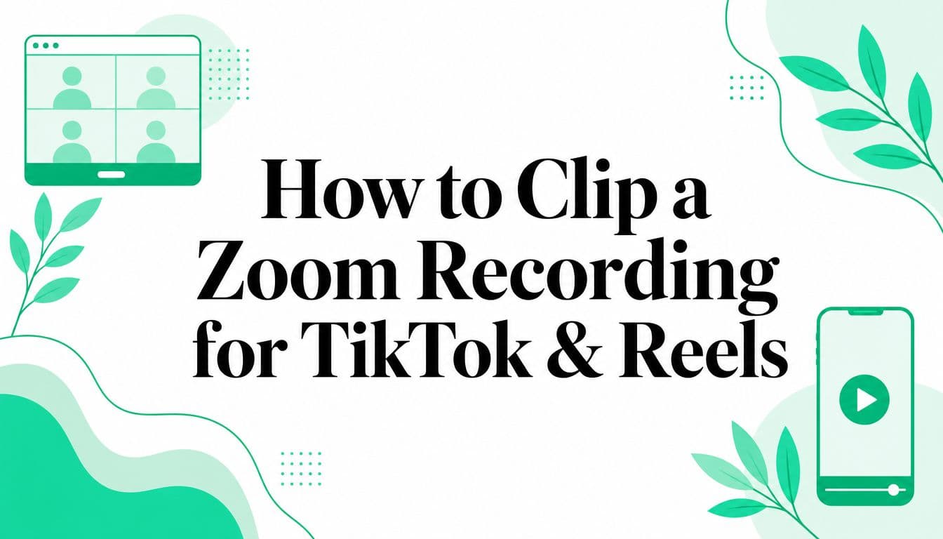 How to Clip a Zoom Recording for TikTok & Reels