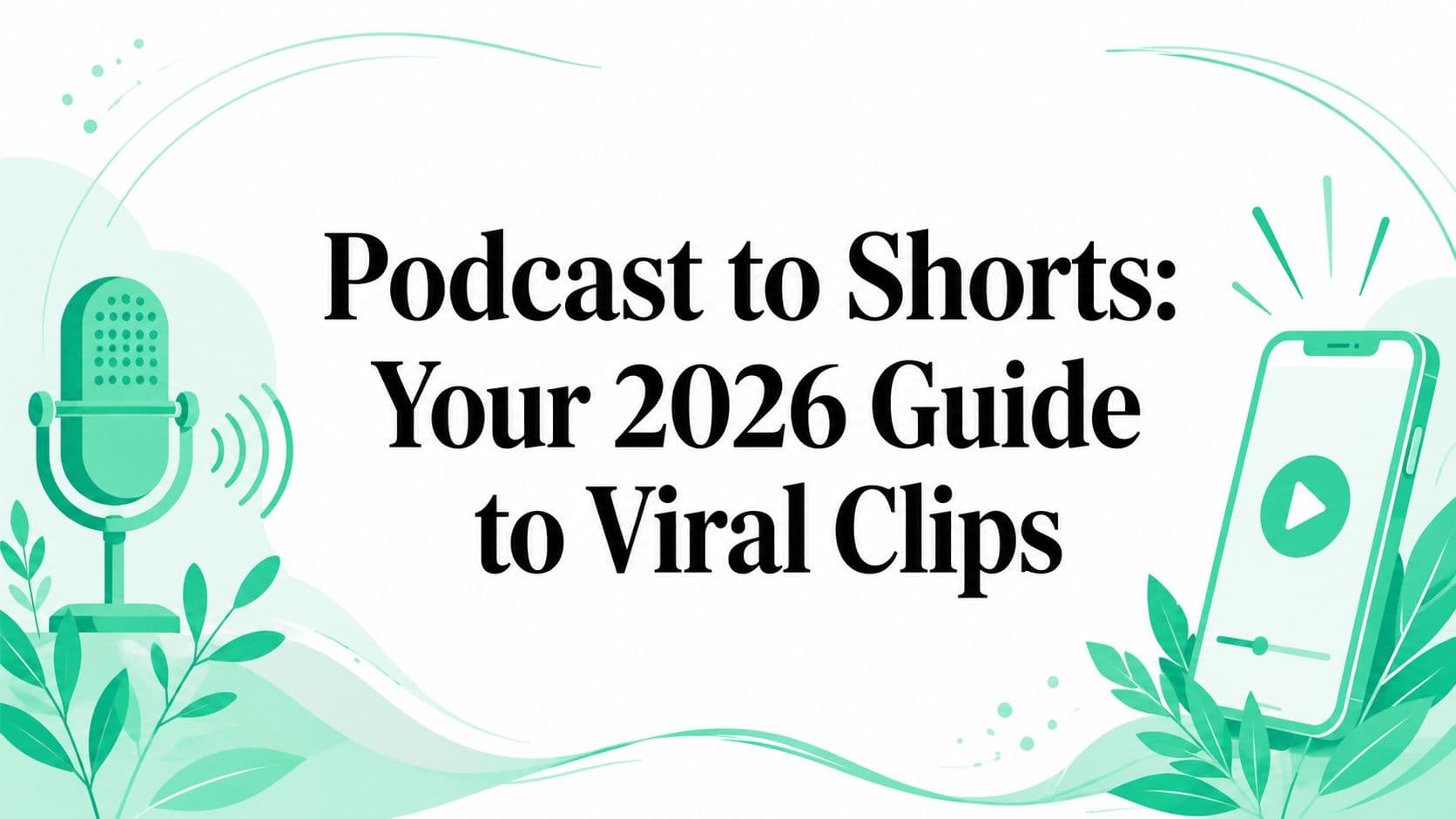 Podcast to Shorts: Your 2026 Guide to Viral Clips