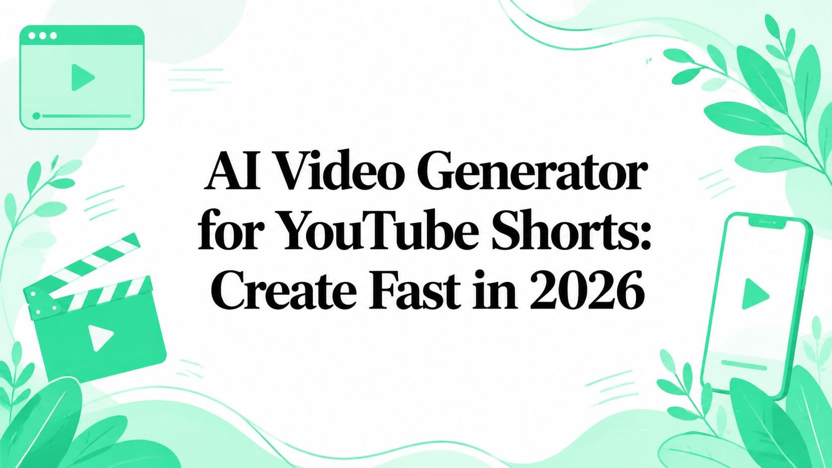 AI Video Generator for YouTube Shorts: Create Fast in 2026